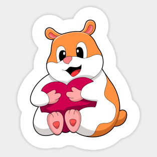 Hamster with Heart Sticker